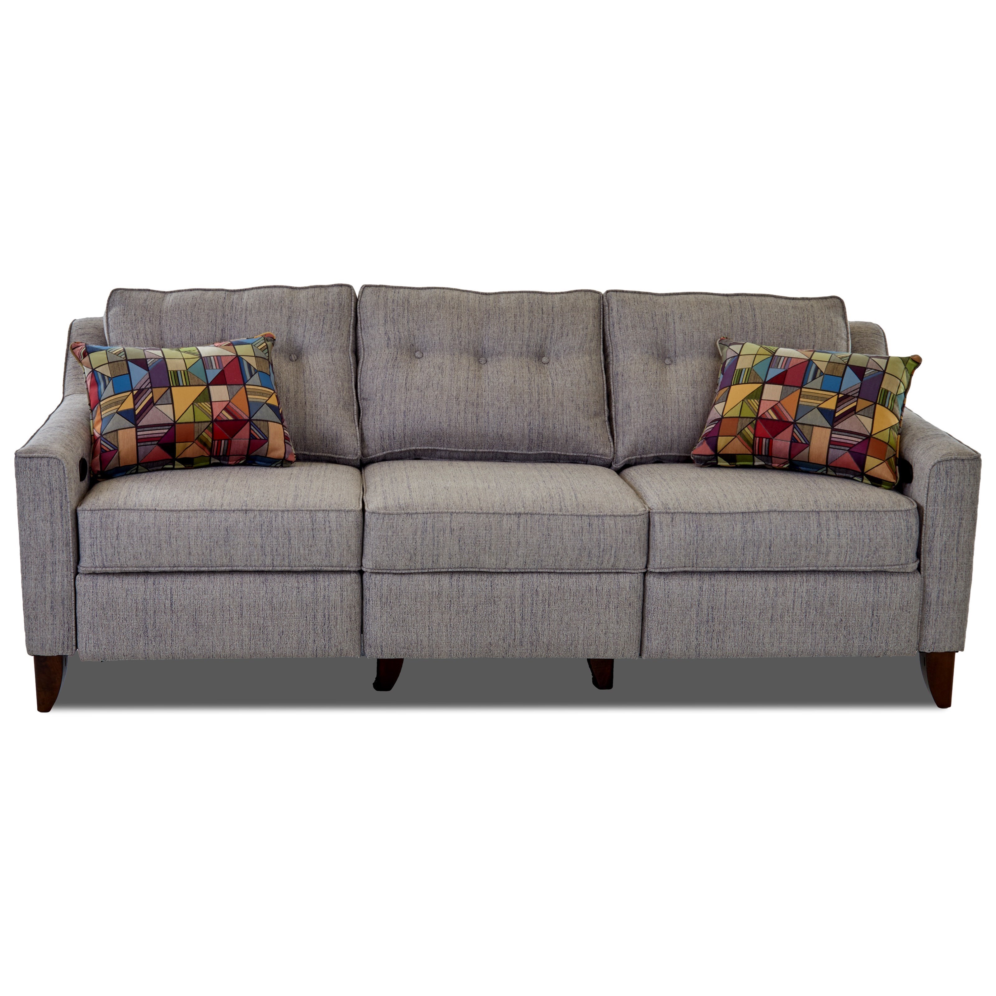 Klaussner Audrina Contemporary High Leg Power Reclining Sofa | Sheely's